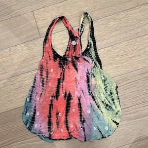 Urban Outfitters halter tank, rainbow tie dye, size S